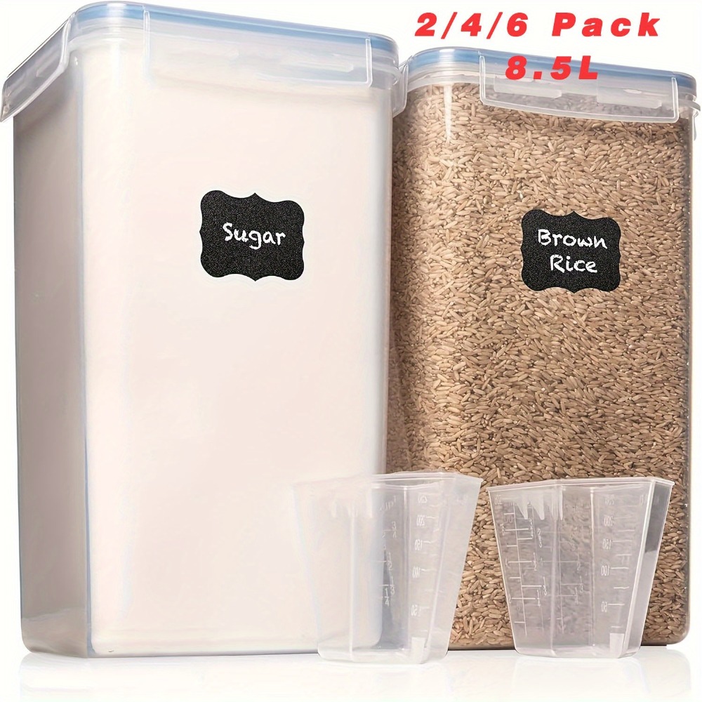 Food Storage The Range - 2/4/6pcs 8.5L/287Oz, Extra Large Flour Sugar