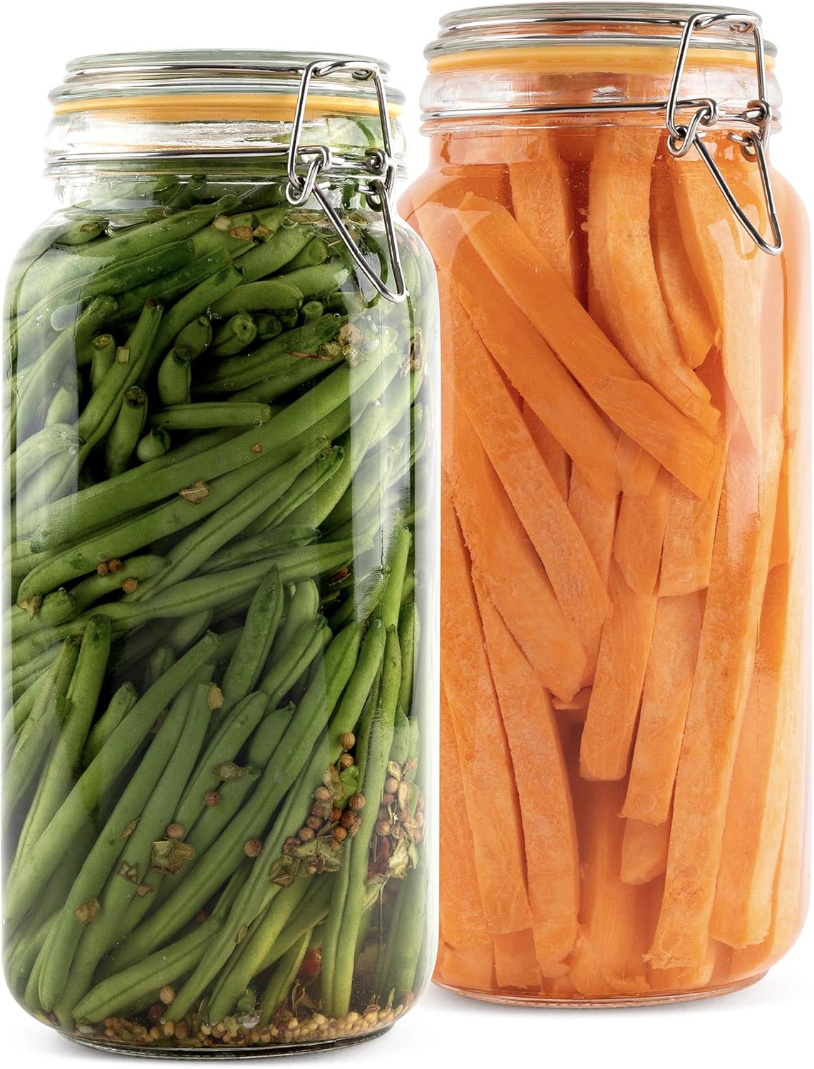 Food Storage In The Kitchen - Glass Jars with Lids 67 oz