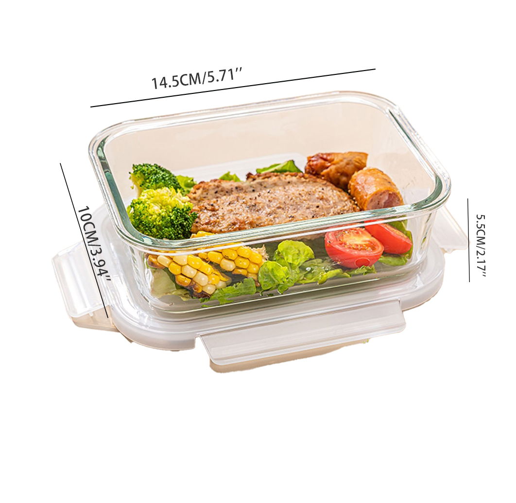Food Storage Containers Glass - High Borosilicate Glass Lunch Box with