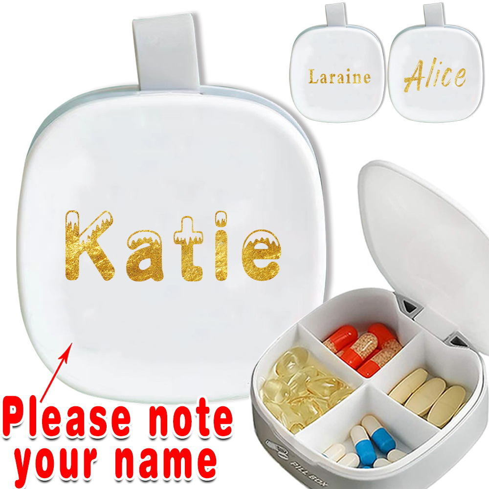 Food Storage Name - Customized Name Travel Pill Box Waterproof