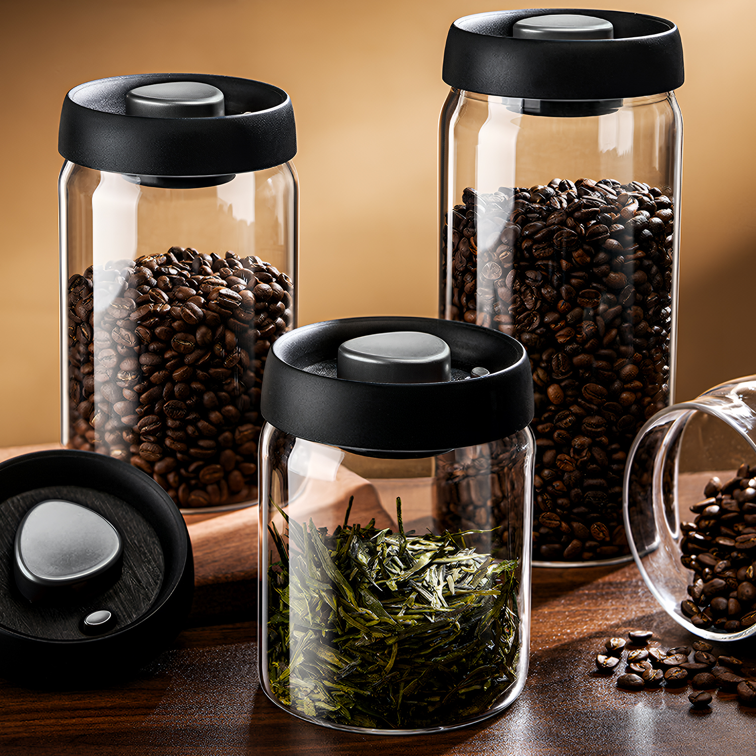 Food Storage Vacuum - OANKR Vacuum Coffee Canister 500ml 900ml