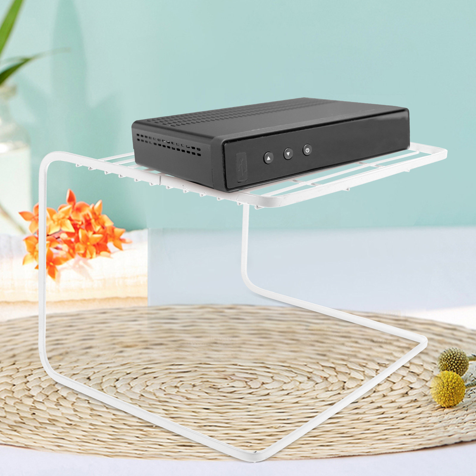 Food Storage Home - Double-Layer Tabletop Router Shelf Heavy Duty