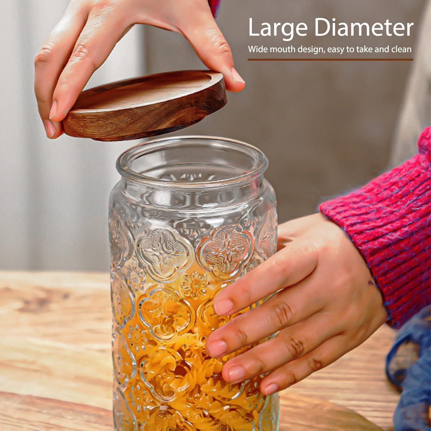 35oz/1000ml Glass Storage Jars - Food Storage In The Kitchen 评论和价格