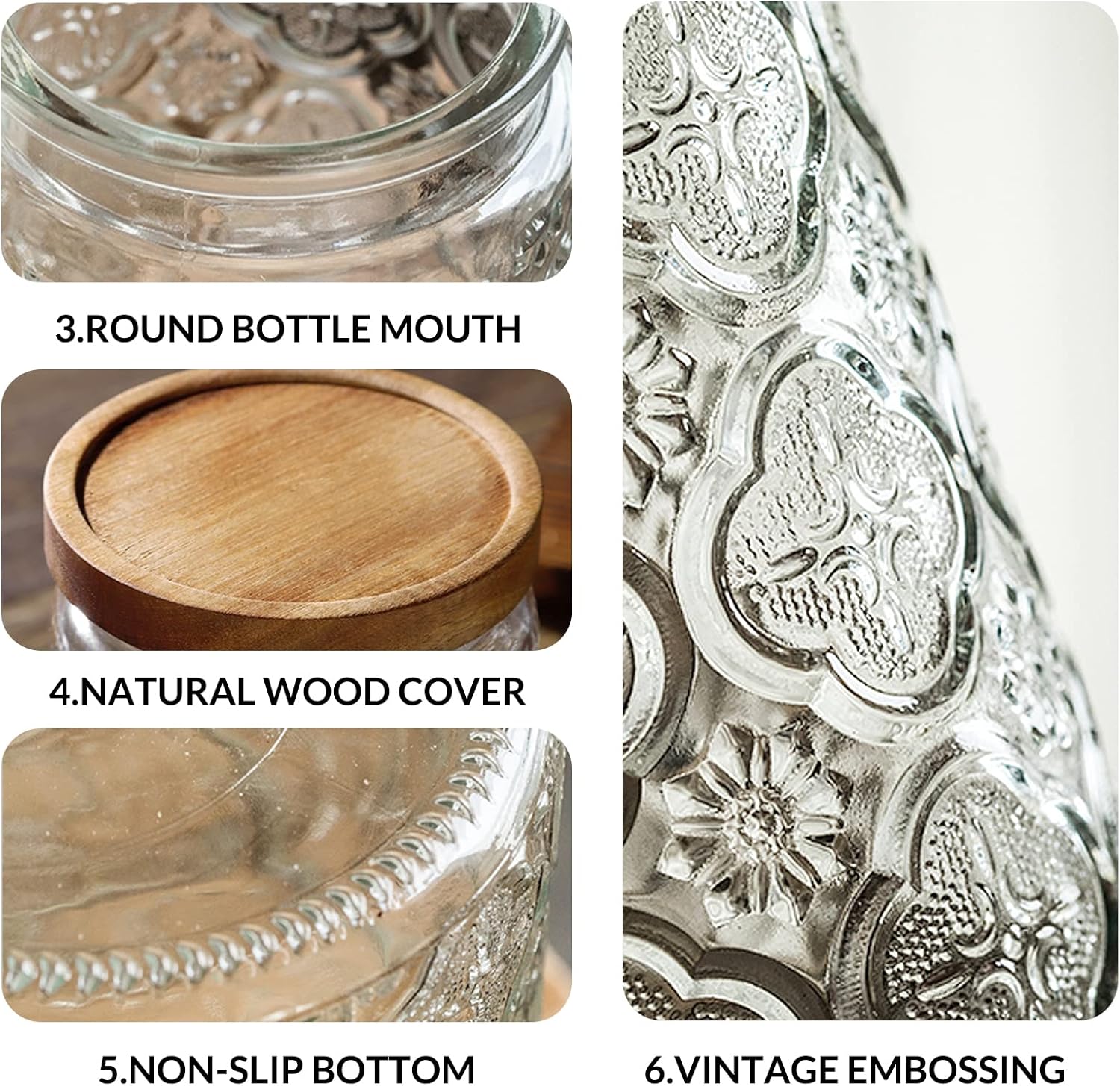 35oz/1000ml Glass Storage Jars - Food Storage In The Kitchen 评论和价格