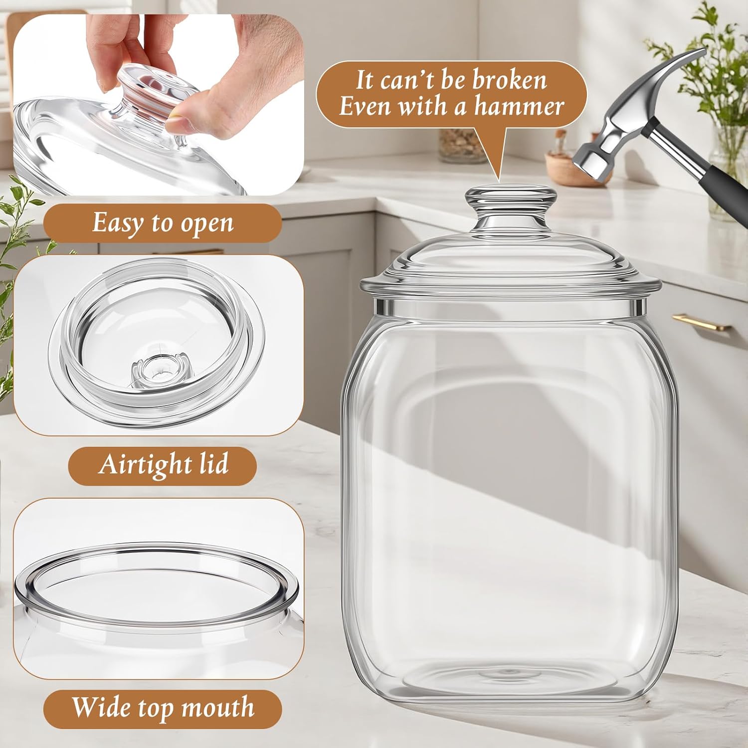 2 Pack Acrylic Cookie Candy Ja - Food Storage In The Kitchen 评论和价格