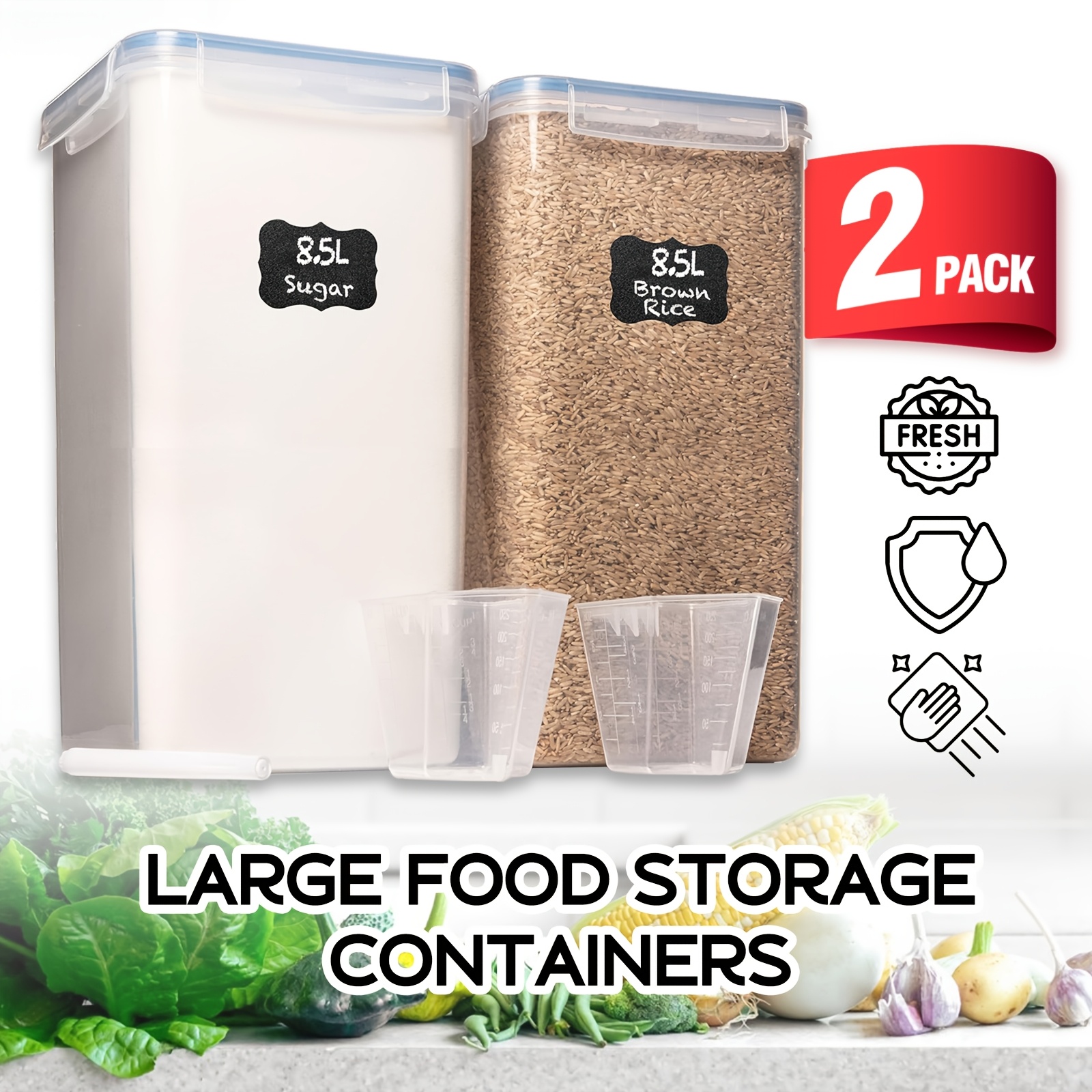 2/4/6pcs 8.5L/287Oz, Extra Lar - Food Storage The Range 评论和价格