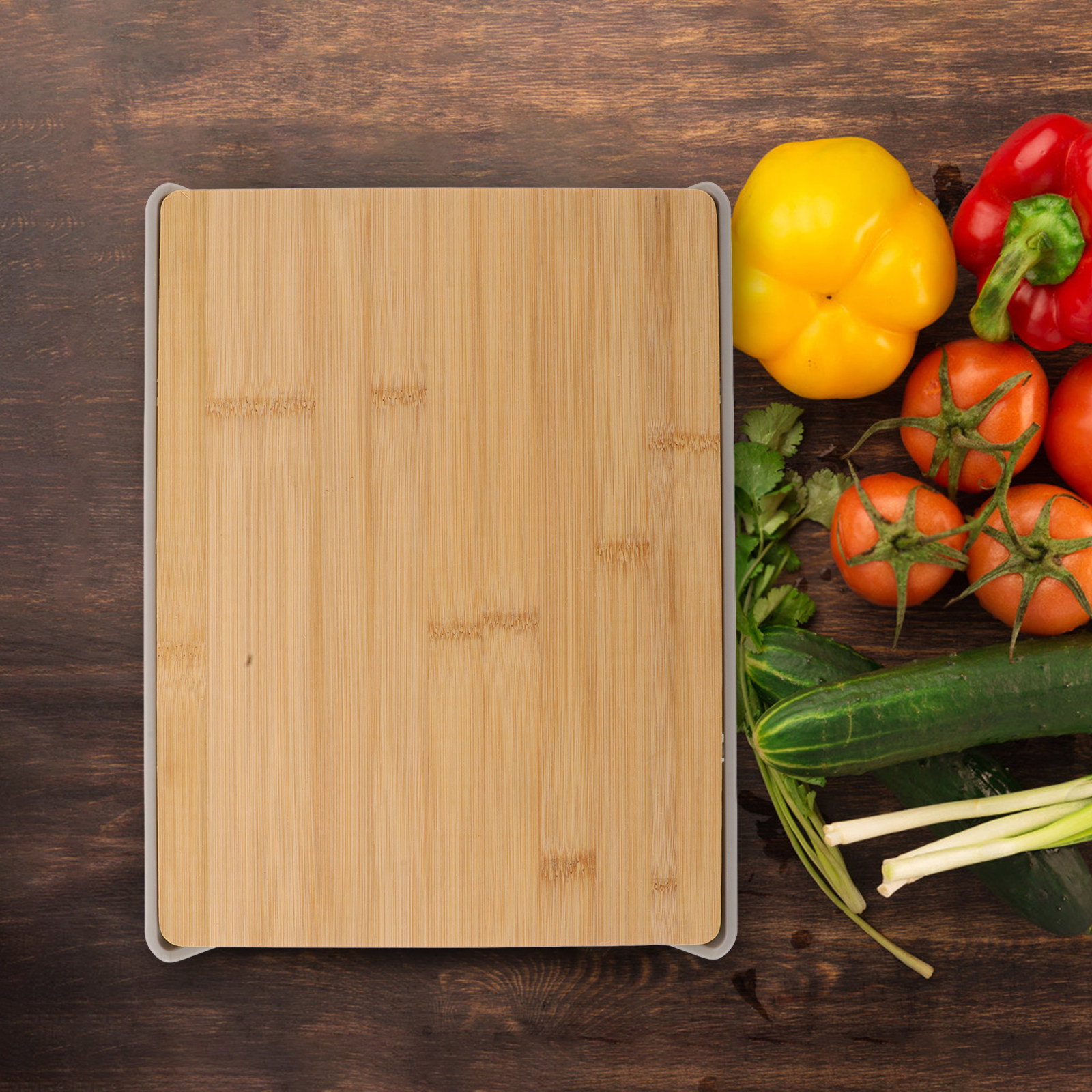 Bamboo Cutting Board with Pull - Food Storage In The Kitchen 评论和价格