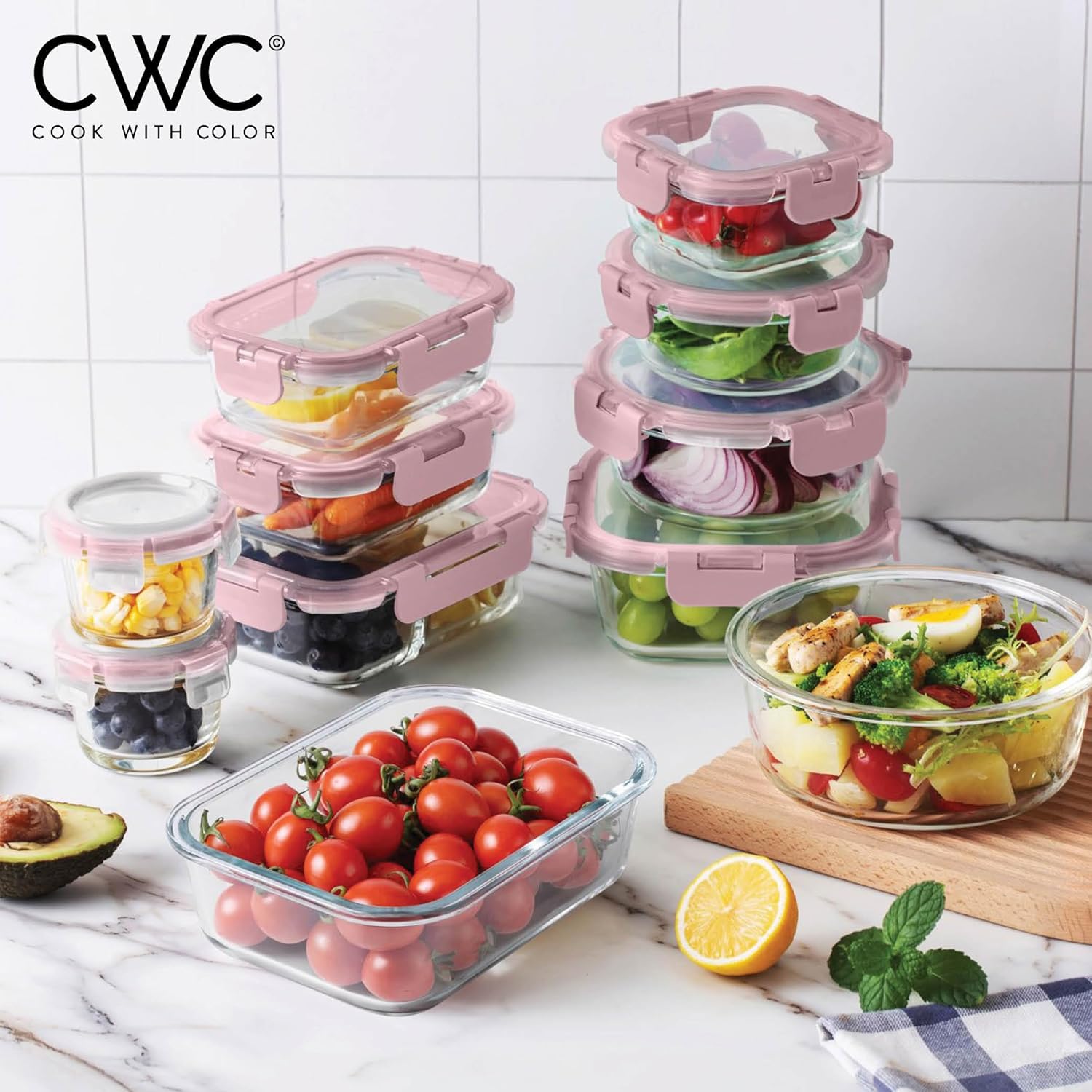 32-Pc Borosilicate Glass Food  - Food Storage Containers Glass 评论和价格