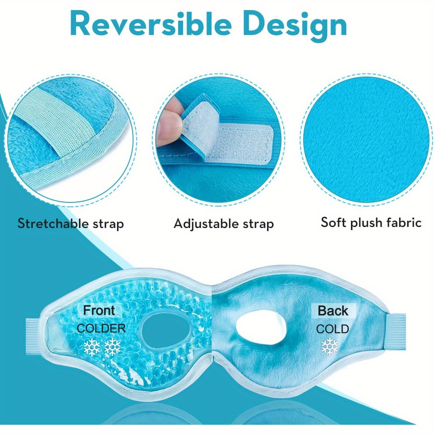 2Pcs/Set Gel Eye Mask Cooling  - Cold Pack Ice Gel 评论和价格