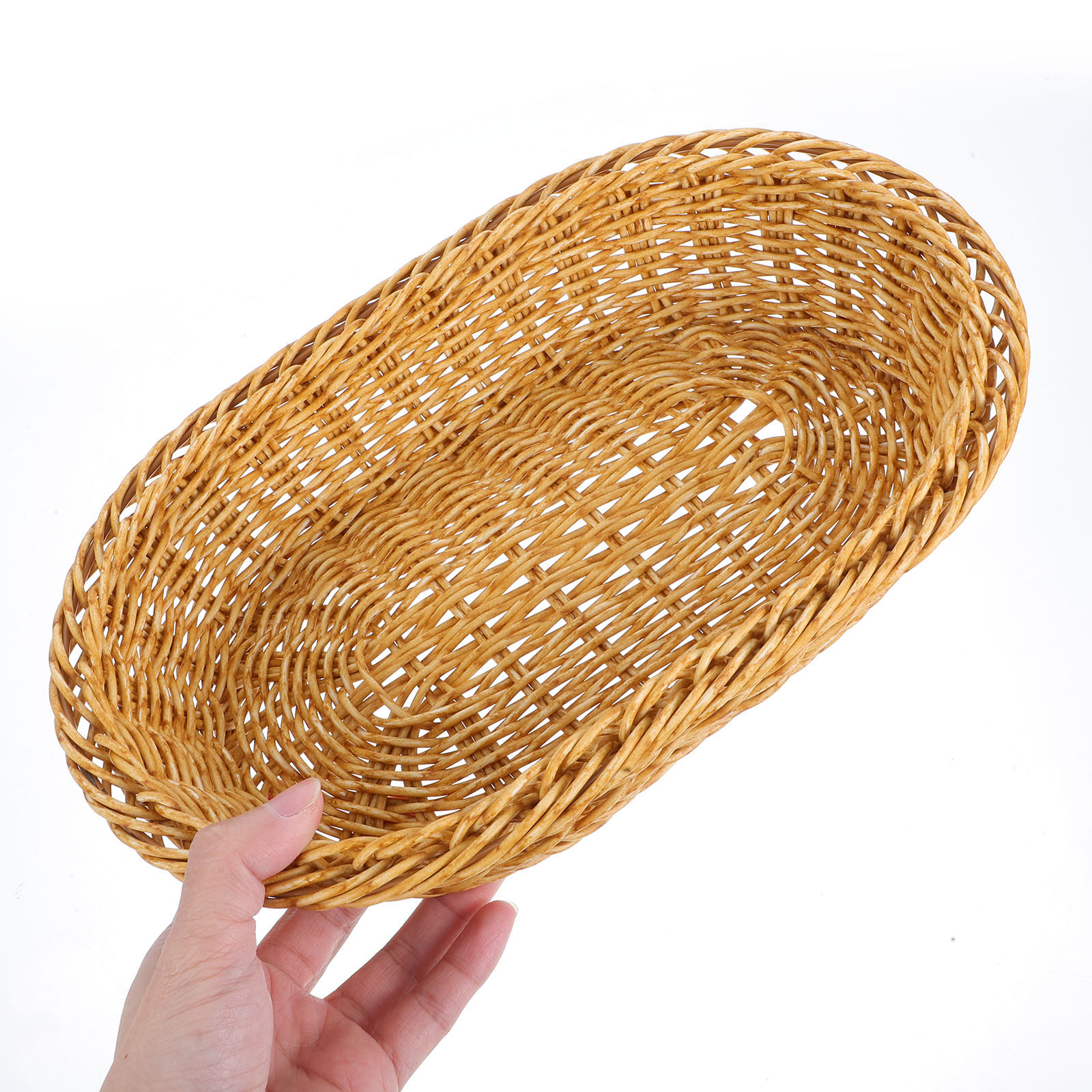 Plastic Woven Oval Bread Baske - Food Storage Organizer 评论和价格
