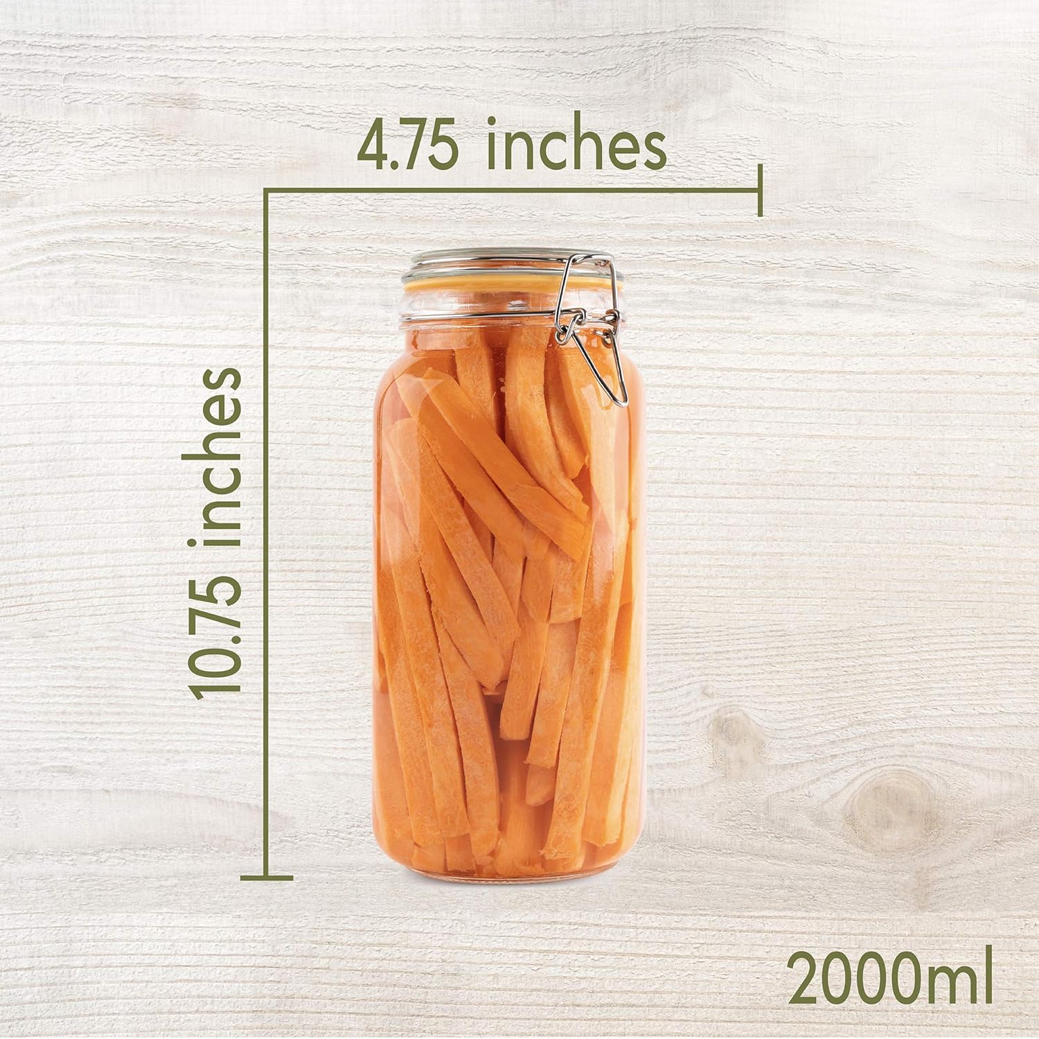 Glass Jars with Lids 67 oz Foo - Food Storage In The Kitchen 评论和价格