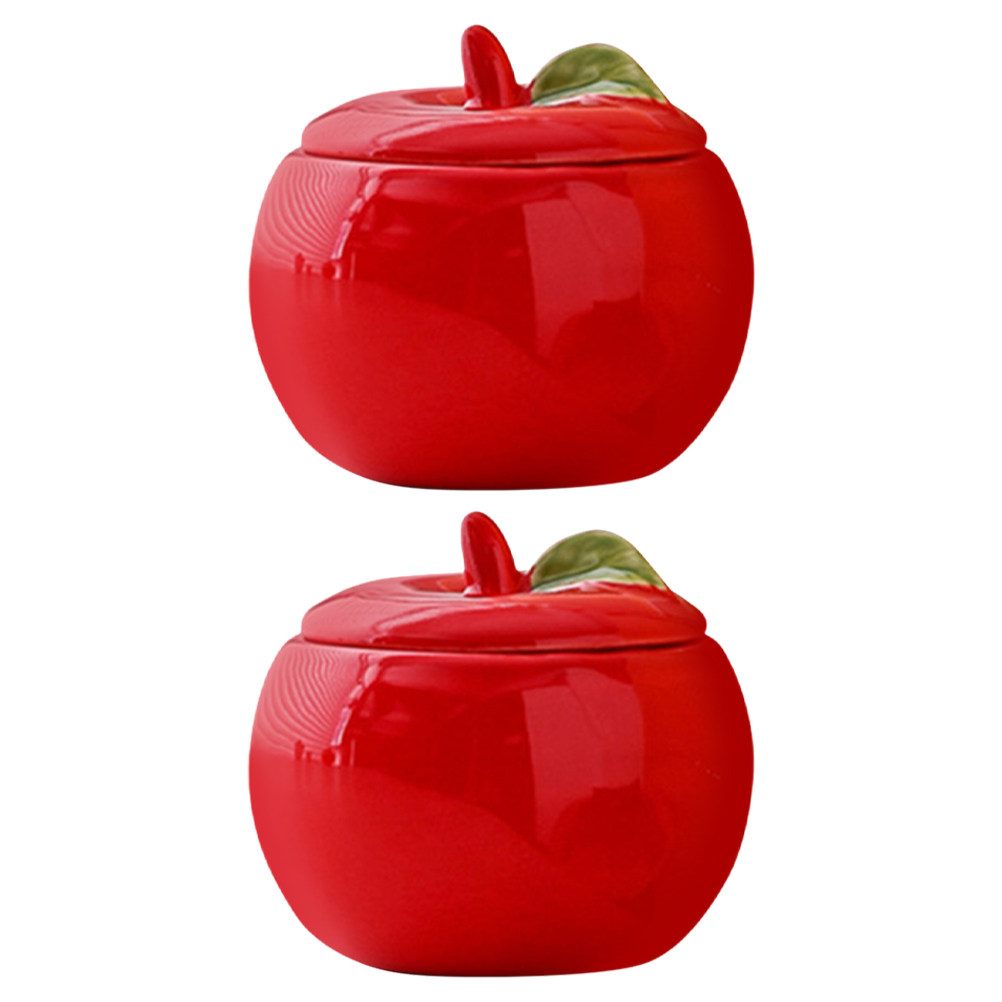 2Pcs Xmas Ceramic Containers R - Xmas Food Storage Containers 评论和价格