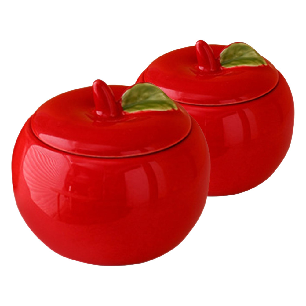 2Pcs Xmas Ceramic Containers R - Xmas Food Storage Containers 评论和价格