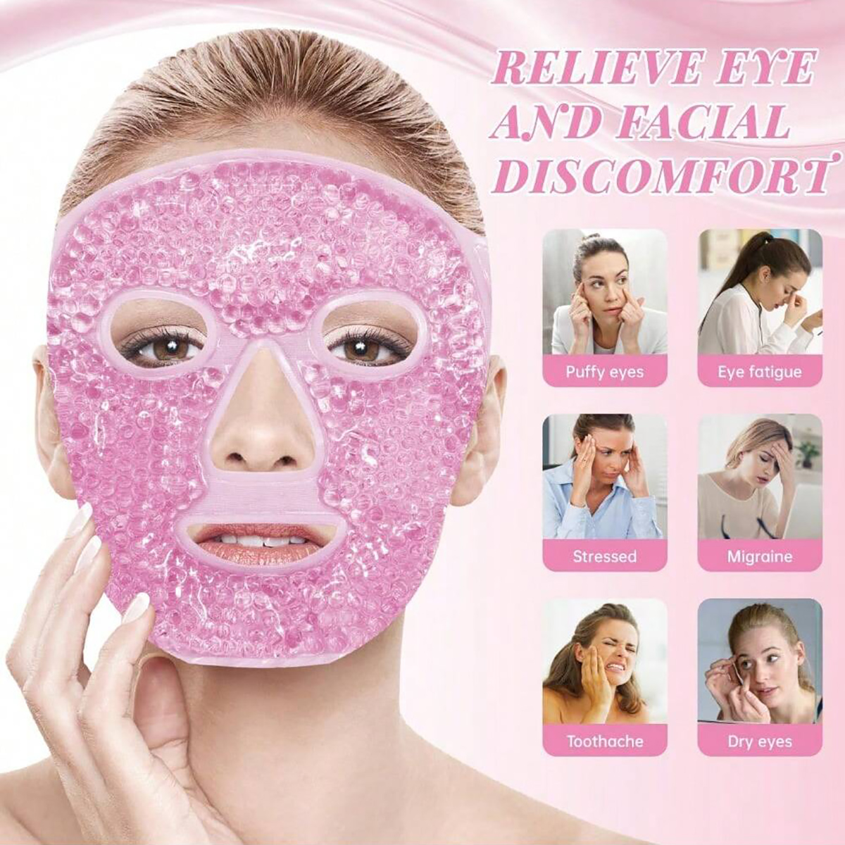 Gel Cooling Ice Face Eye Mask  - Cold Pack Ice Gel 评论和价格