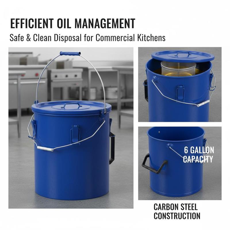 Carbon Steel Oil Storage Pail  - Food Storage For Restaurant 评论和价格