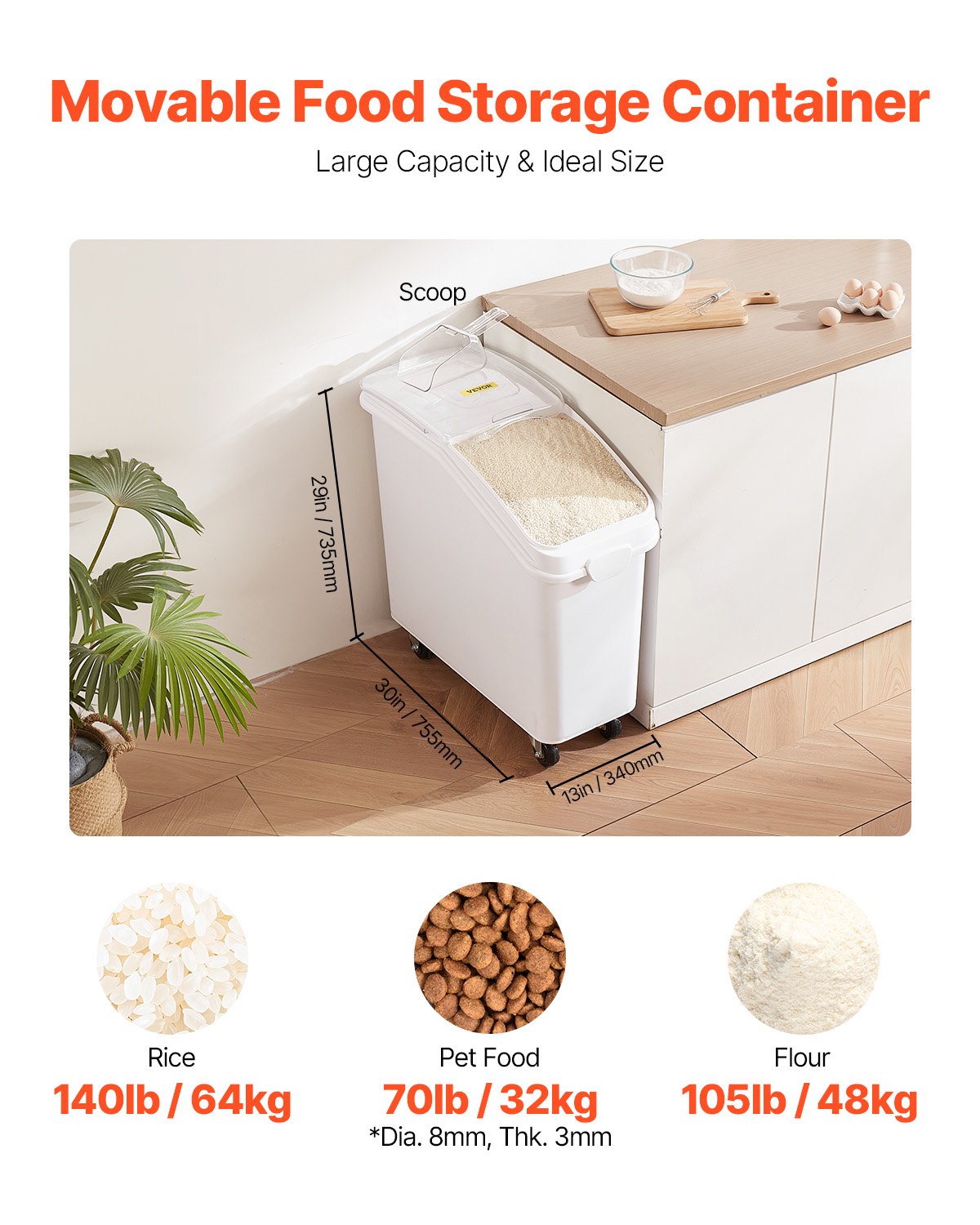 Food Ingredient Bin 21Gallon/8 - Food Storage For Restaurant 评论和价格