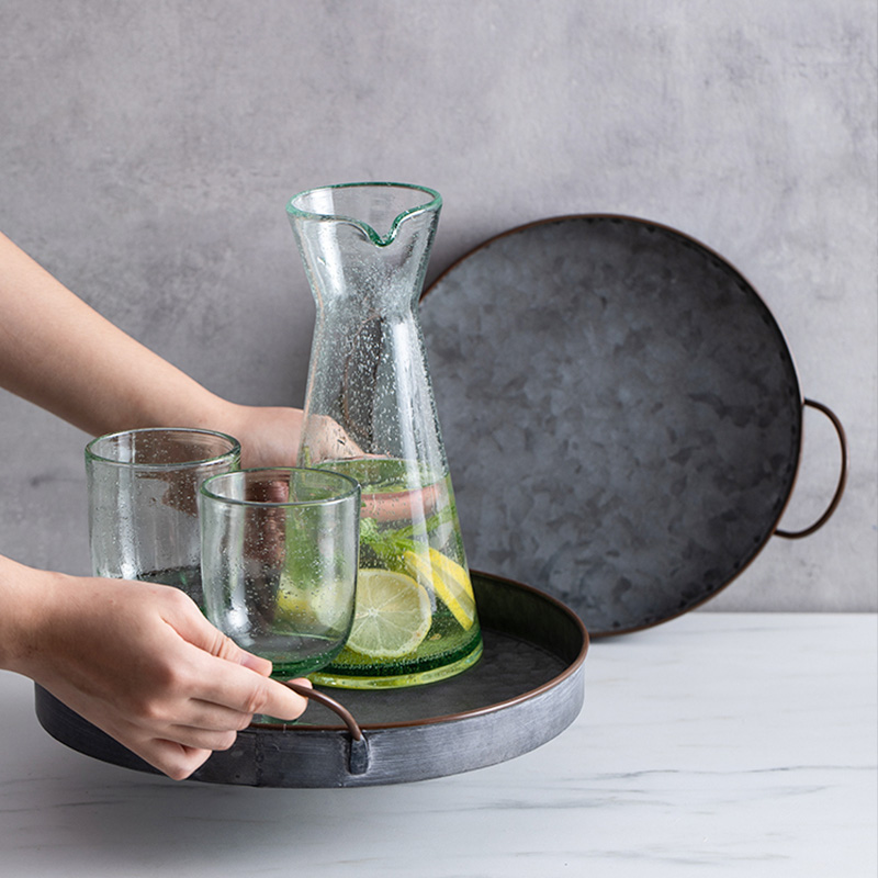 European Retro Round Iron Plat - Food Storage For Restaurant 评论和价格