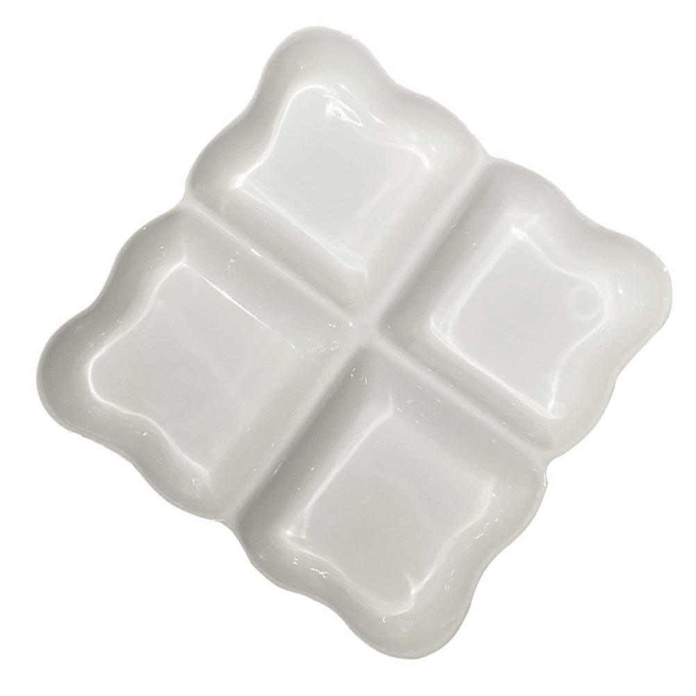 4-Compartment Ceramic Snack Di - Food Storage Home 评论和价格
