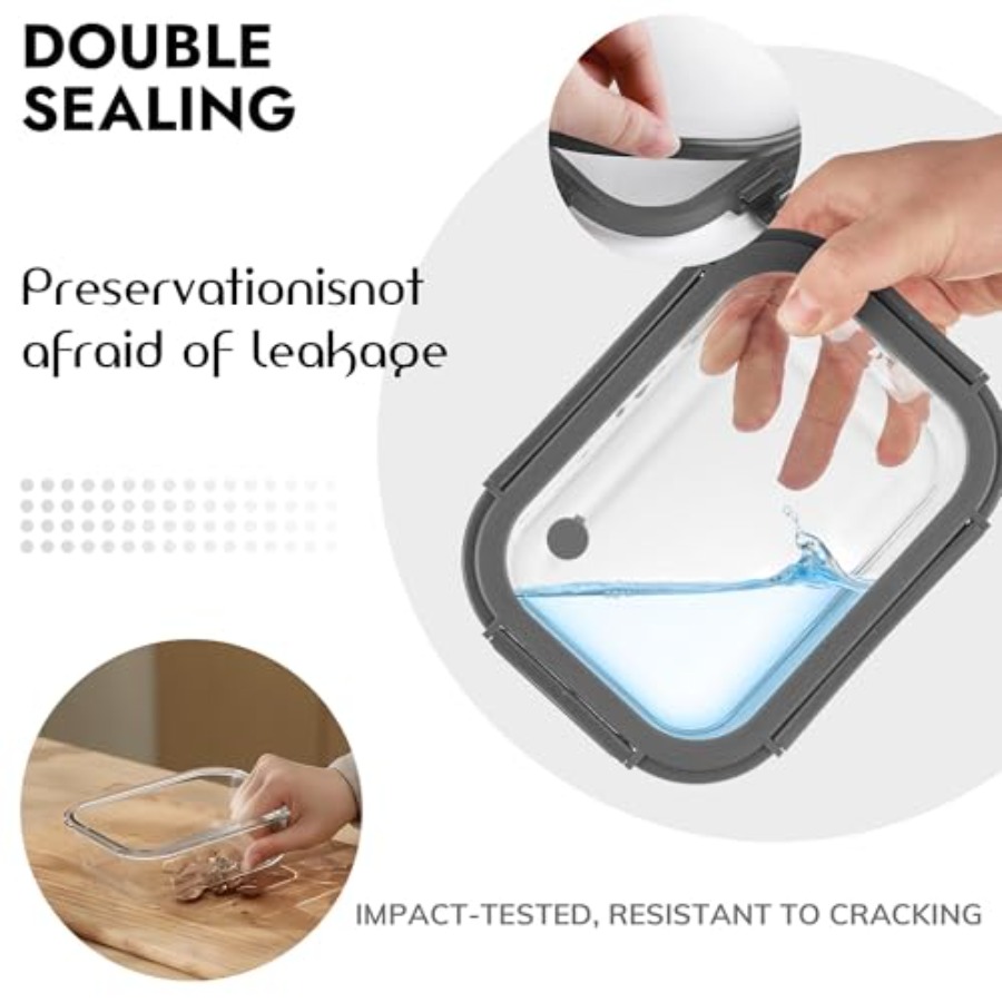 10-Pack Glass Food Storage Con - Food Storage Containers Glass 评论和价格