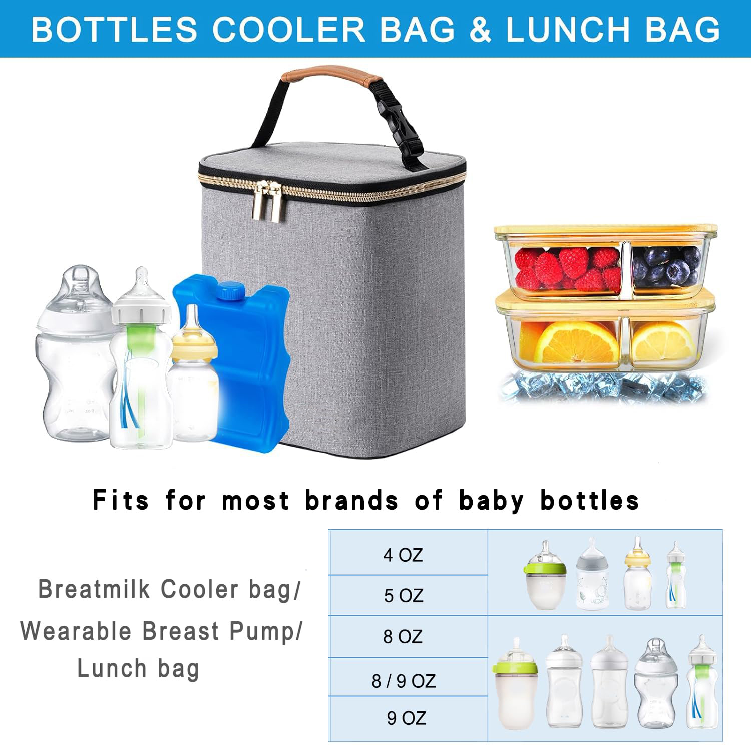 Portable Breastmilk Cooler Bag - Food Storage Moms 评论和价格
