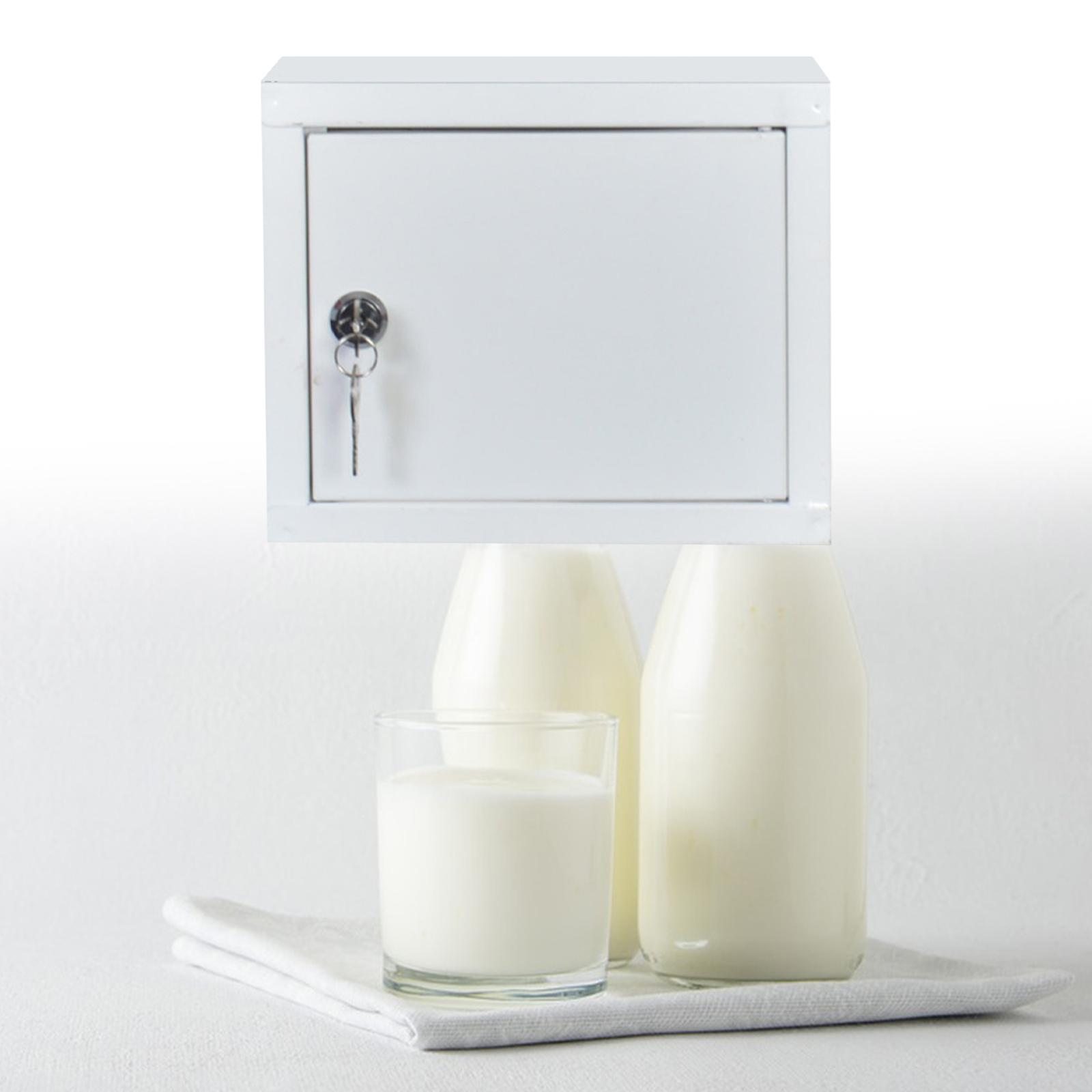 Wall Mounted Milk Case with Lo - Food Storage Lock Box 评论和价格