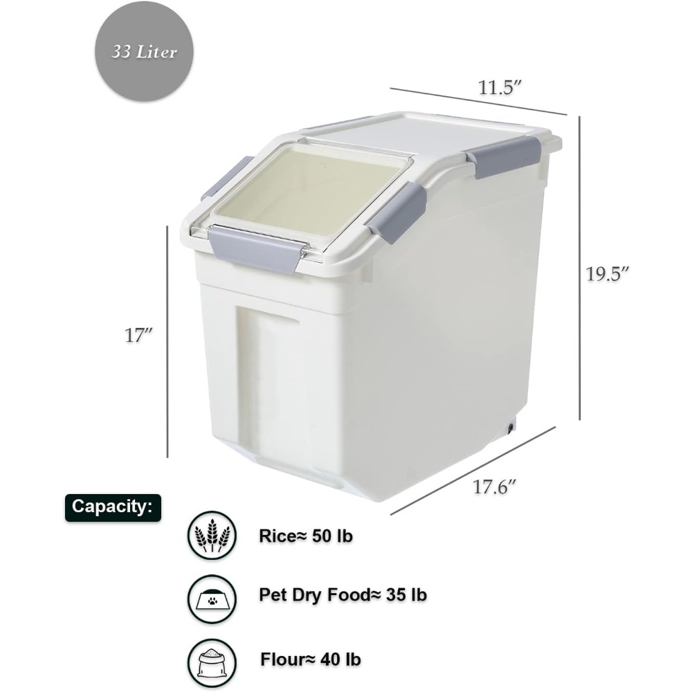 33 Liter / 50 lbs Rice Storage - Food Storage For 评论和价格