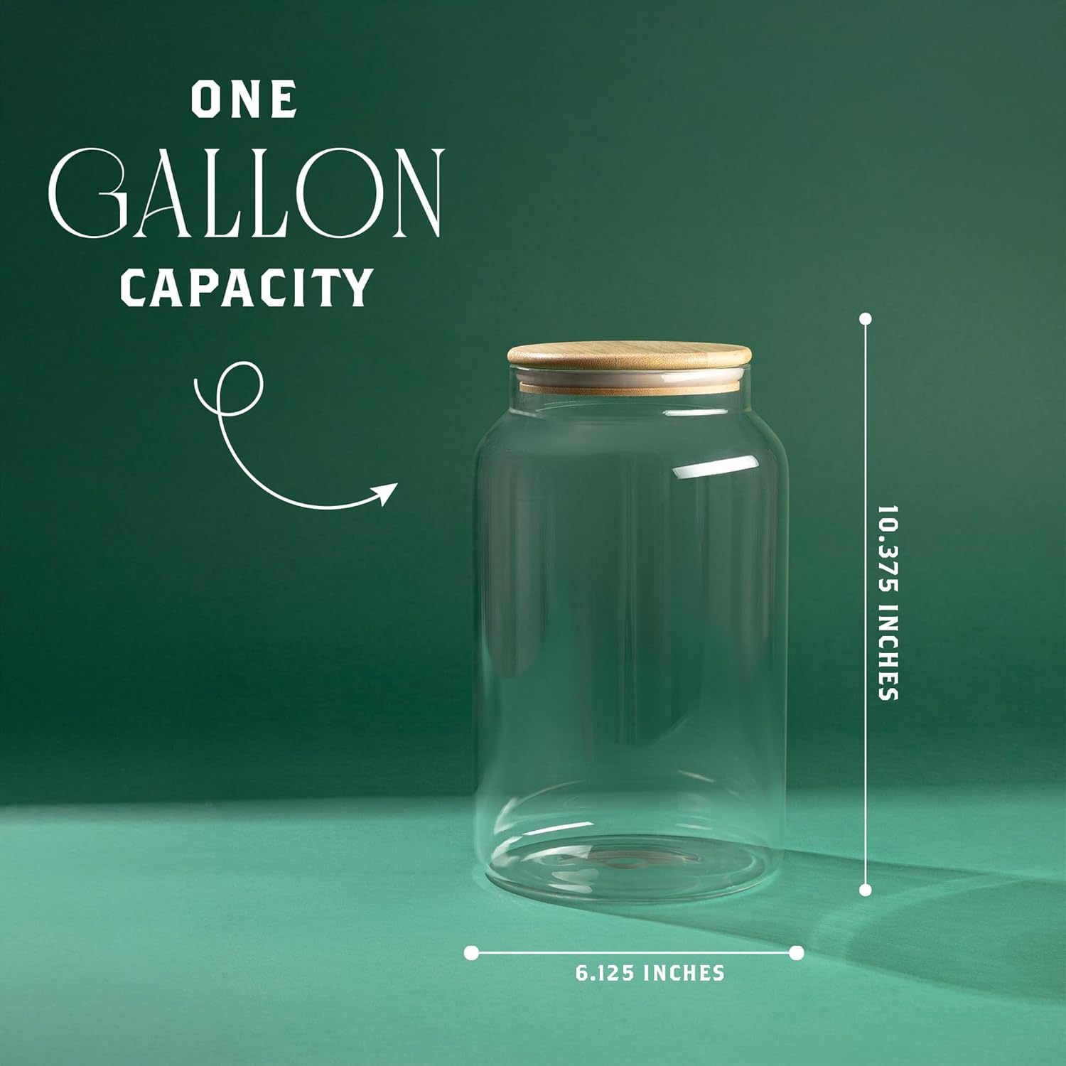 1 Gallon Glass Large Jar with  - Food Storage In The Kitchen 评论和价格