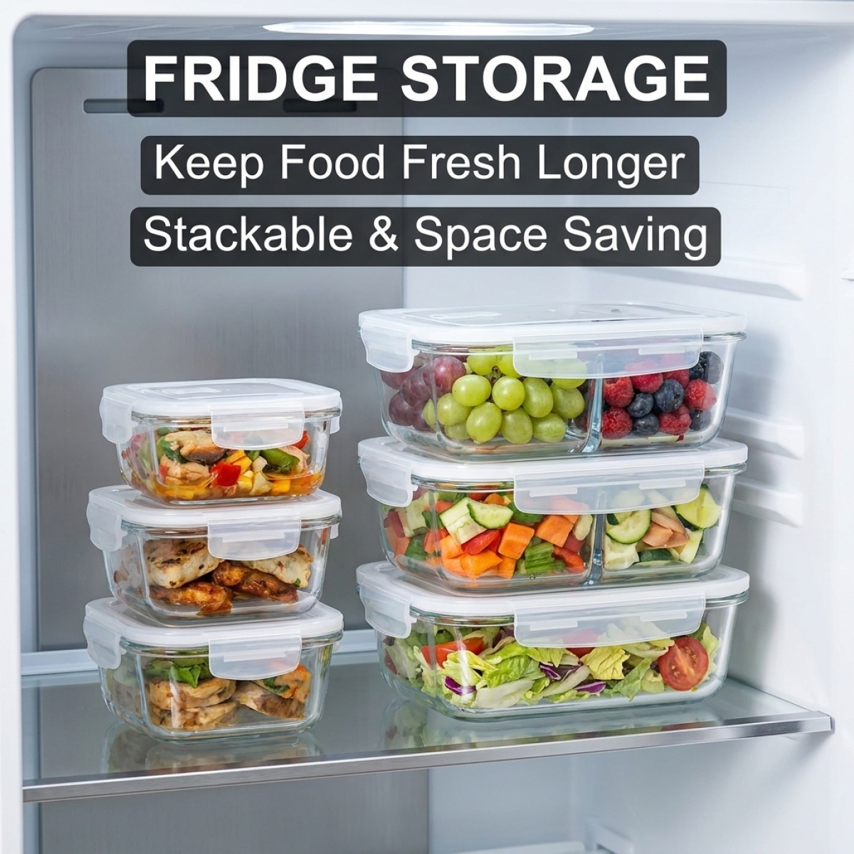 High Borosilicate Glass Lunch  - Food Storage Containers Glass 评论和价格