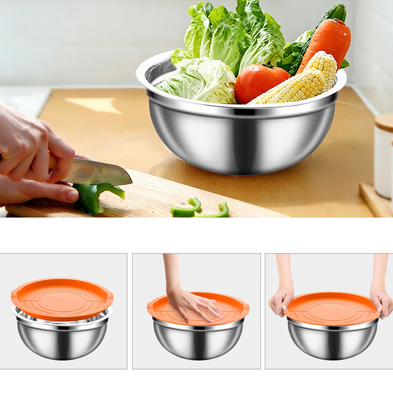 Steel Mixing Bowls Nesting Rou - Food Storage Organizer 评论和价格
