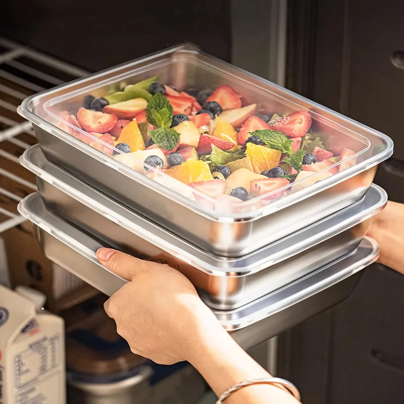 3pcs Stainless Steel Food Cont - Food Storage Unit 评论和价格