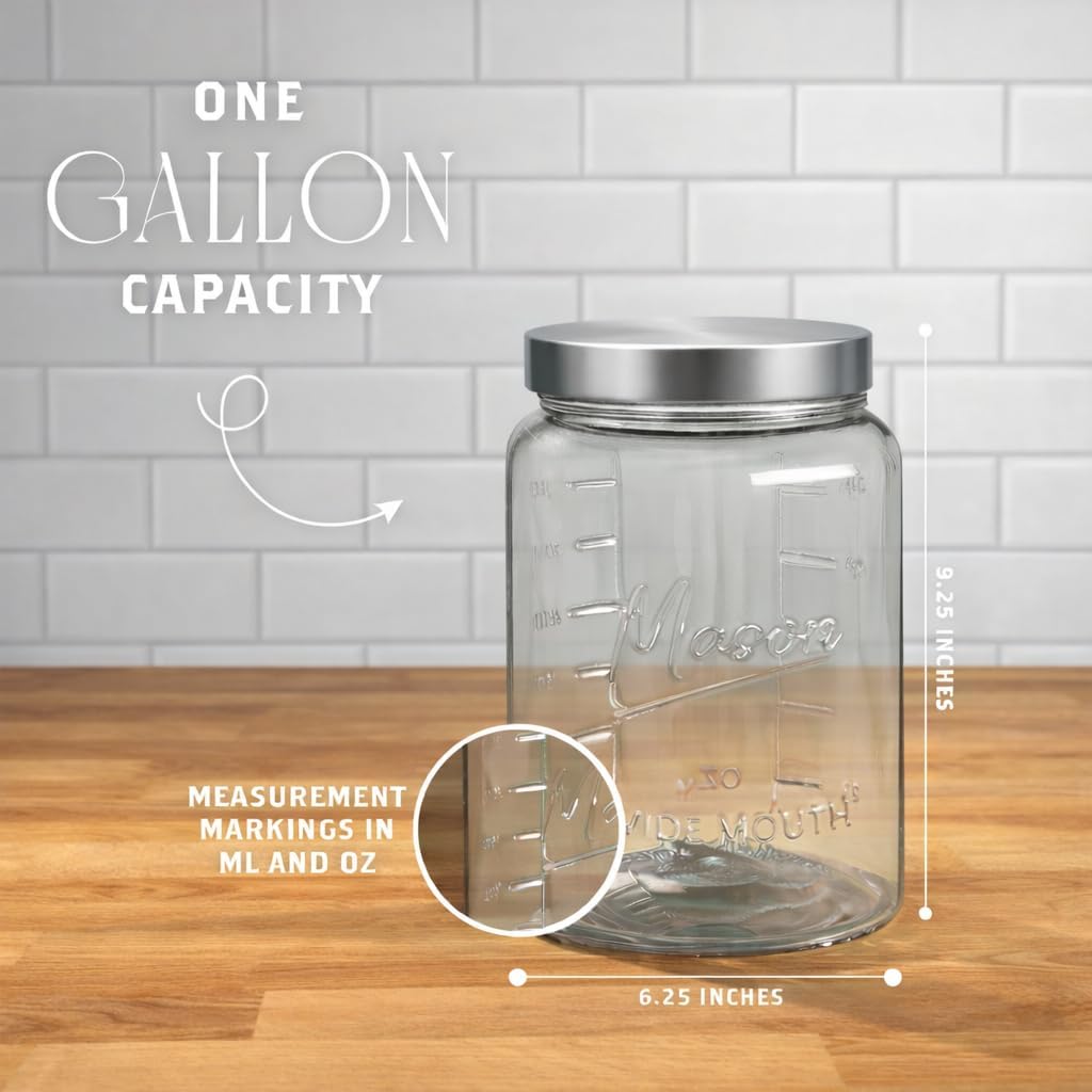 Extra Large    Jar - 1 Gallon  - Food Storage Containers Glass 评论和价格