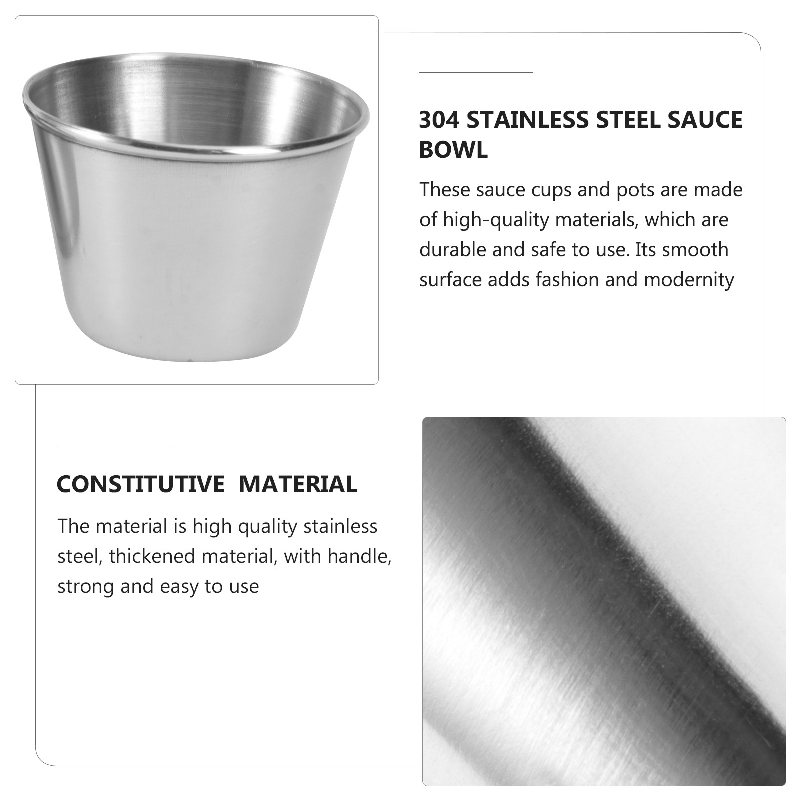 1Set Stainless Steel Sauce Cup - Food Storage And Temperature 评论和价格