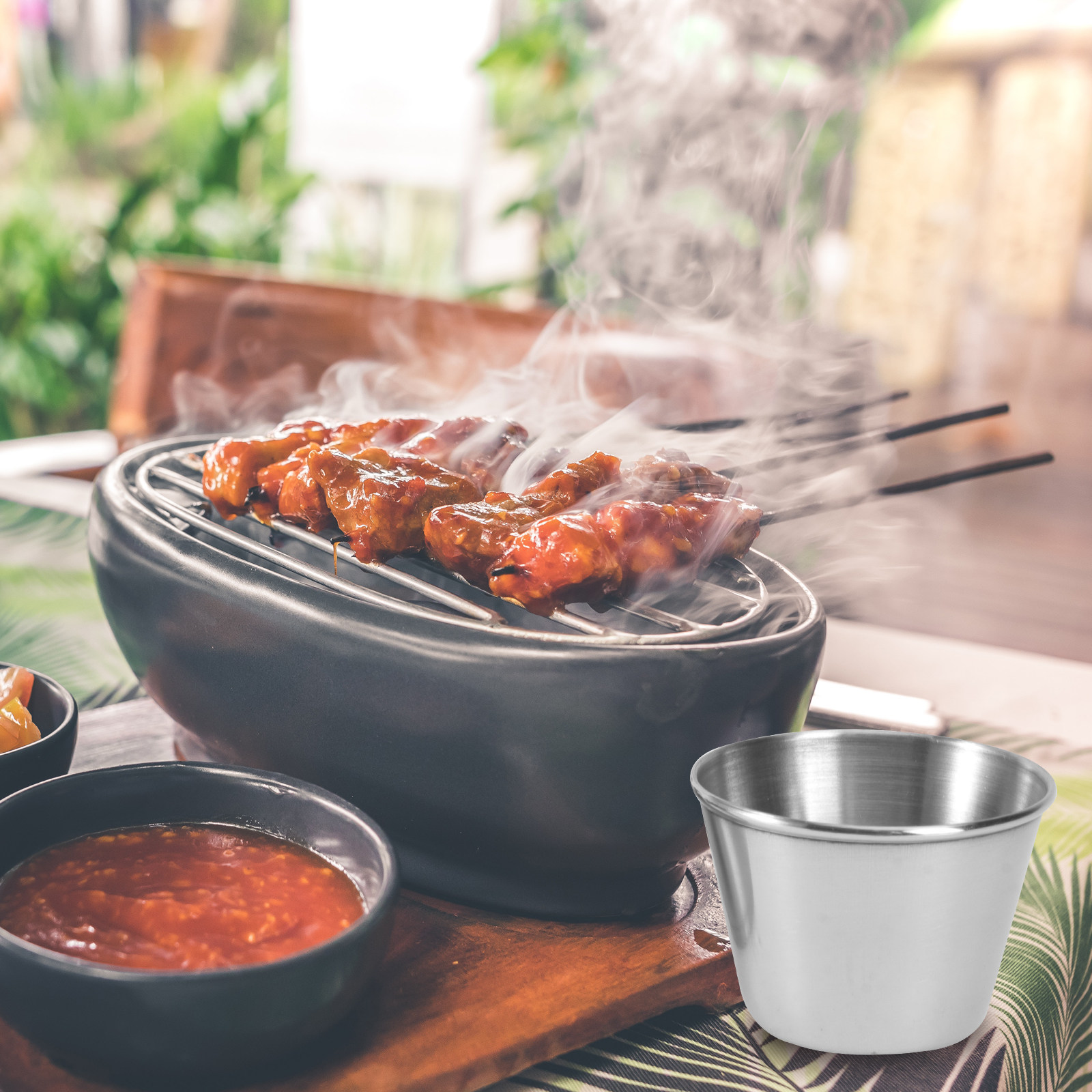 1Set Stainless Steel Sauce Cup - Food Storage And Temperature 评论和价格