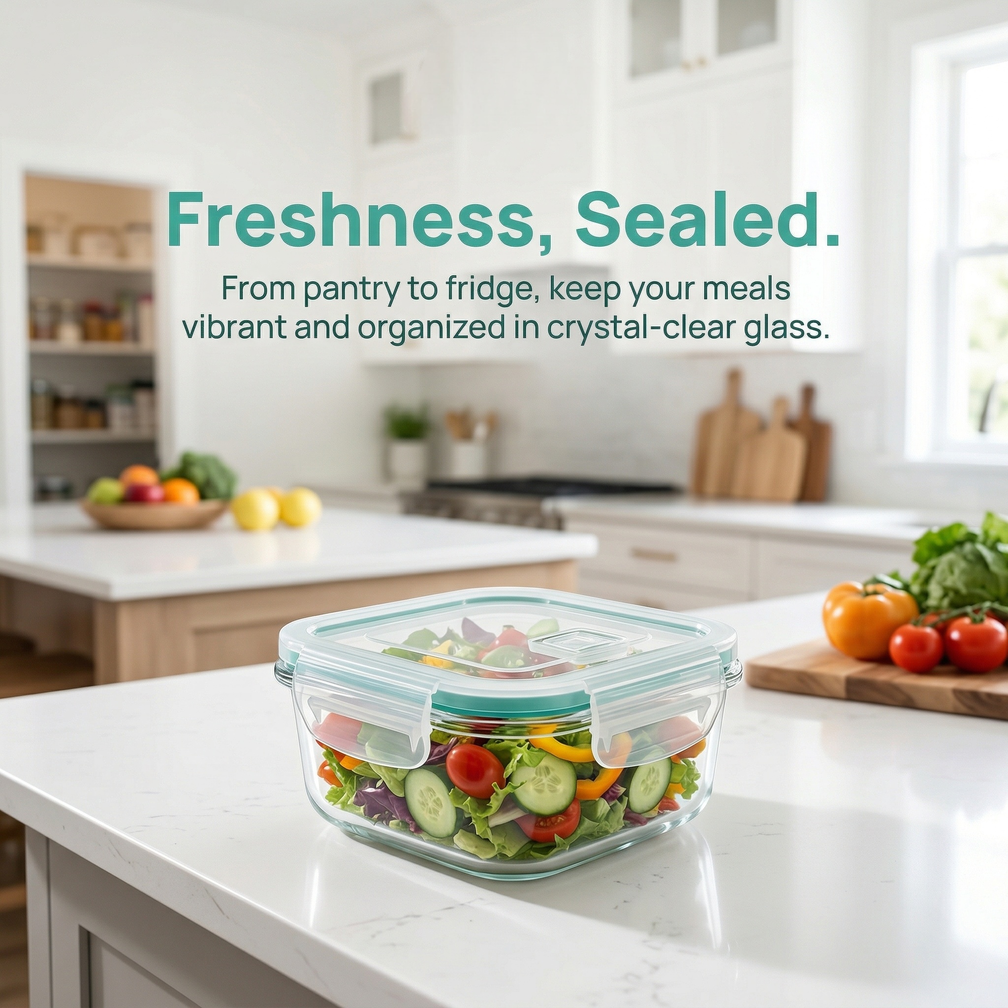 A set of 8 food storage contai - Food Storage Containers Glass 评论和价格