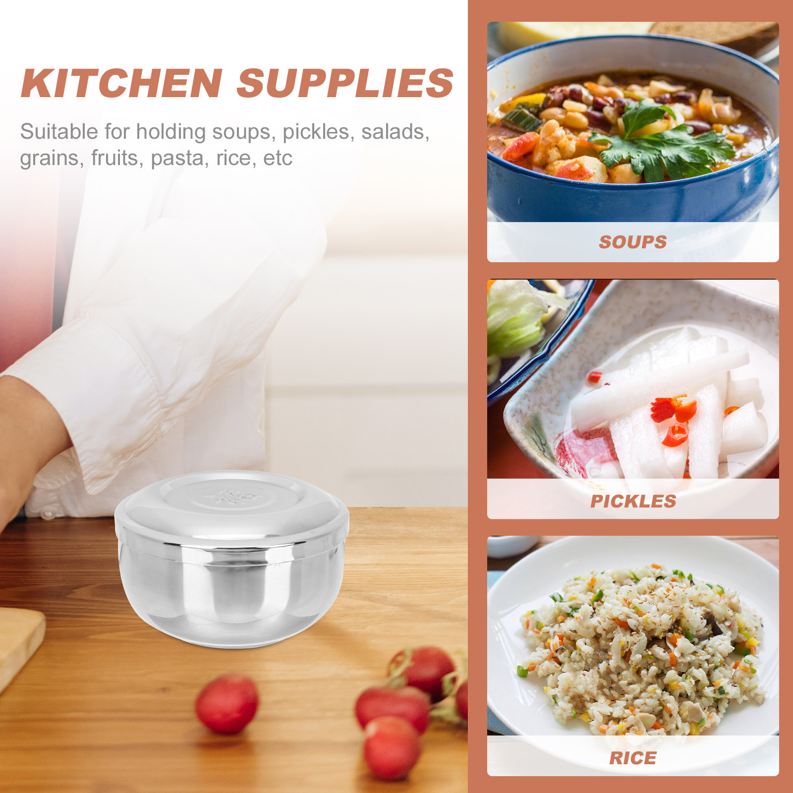 Double-Layer Stainless Steel R - Food Storage Home 评论和价格