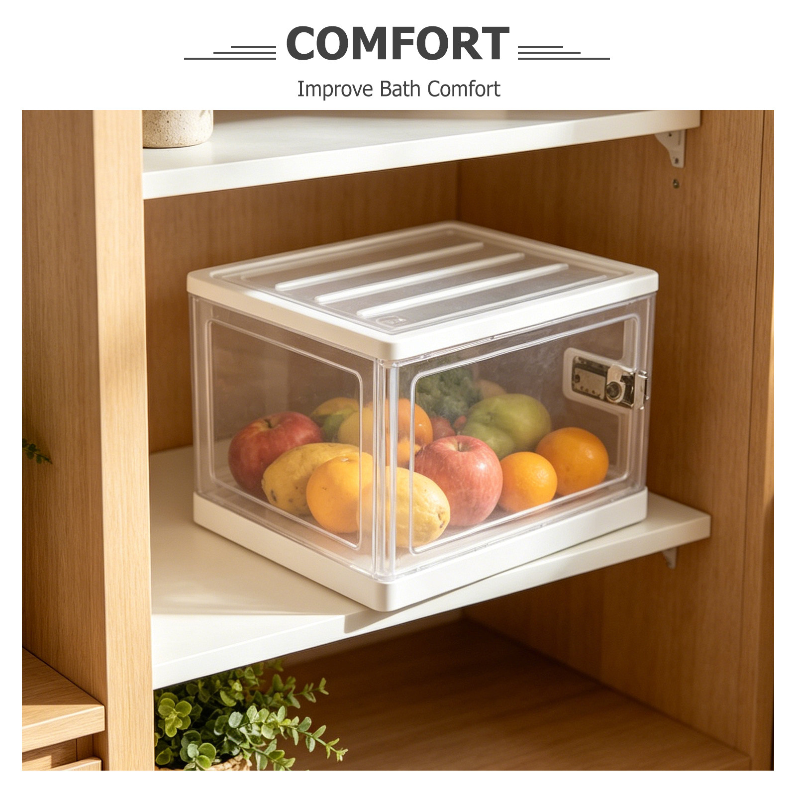 Lockable Storage Box Plastic T - Food Storage Lock Box 评论和价格