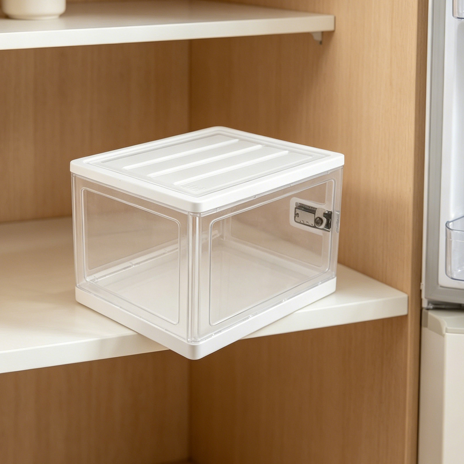 Lockable Storage Box Plastic T - Food Storage Lock Box 评论和价格