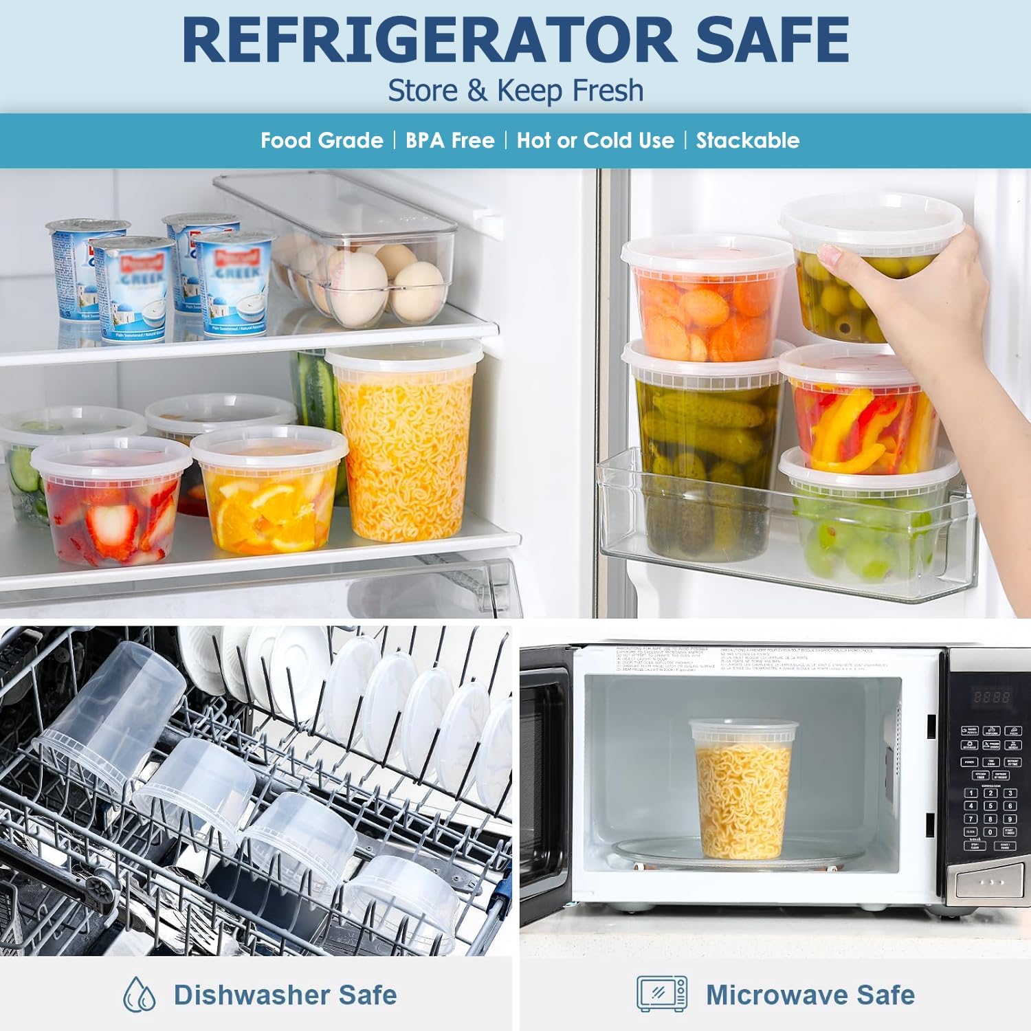 24pcs Deli Food Storage Contai - Food Storage Unit 评论和价格