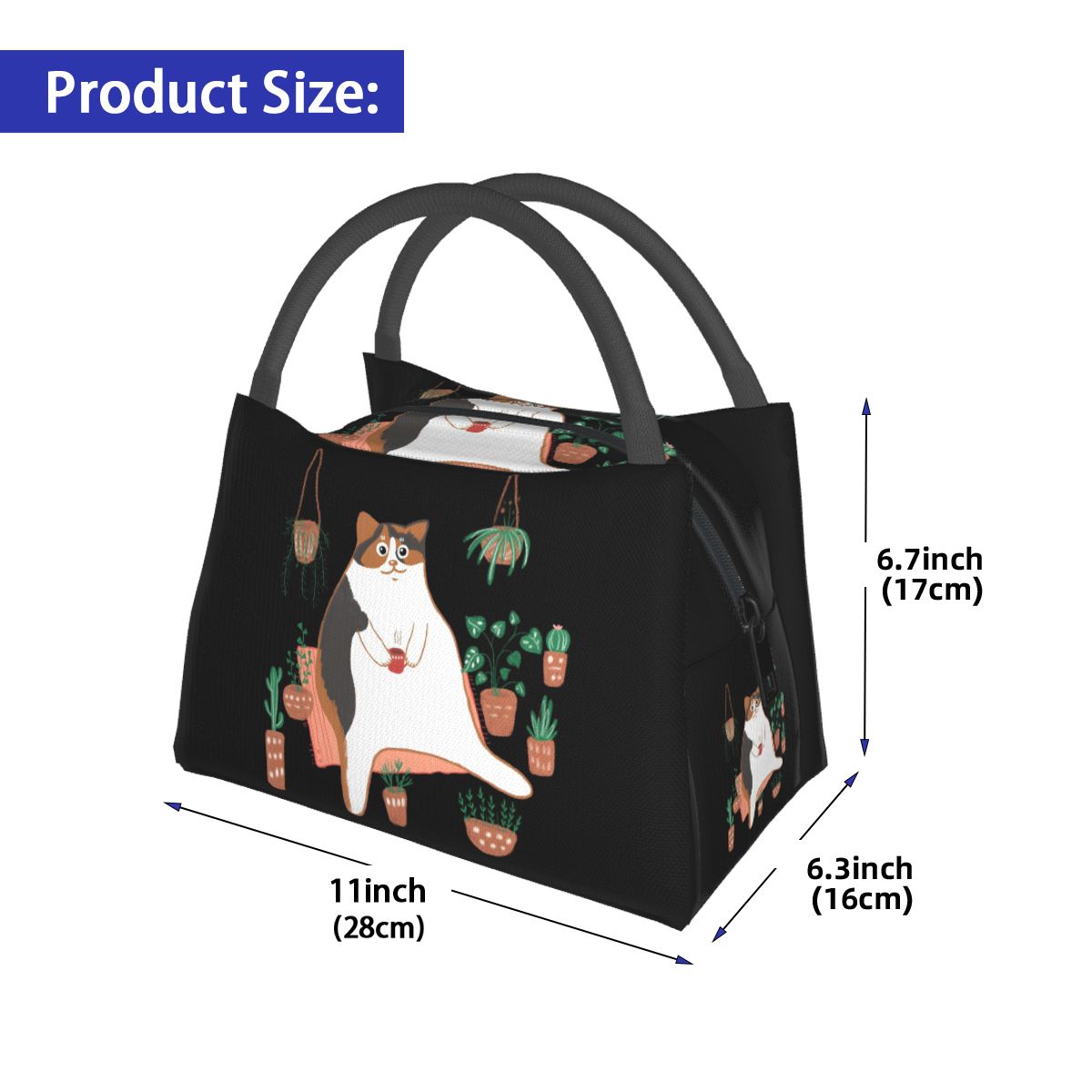 Calico Cat With Pot Plants Cat - Food Storage Moms 评论和价格
