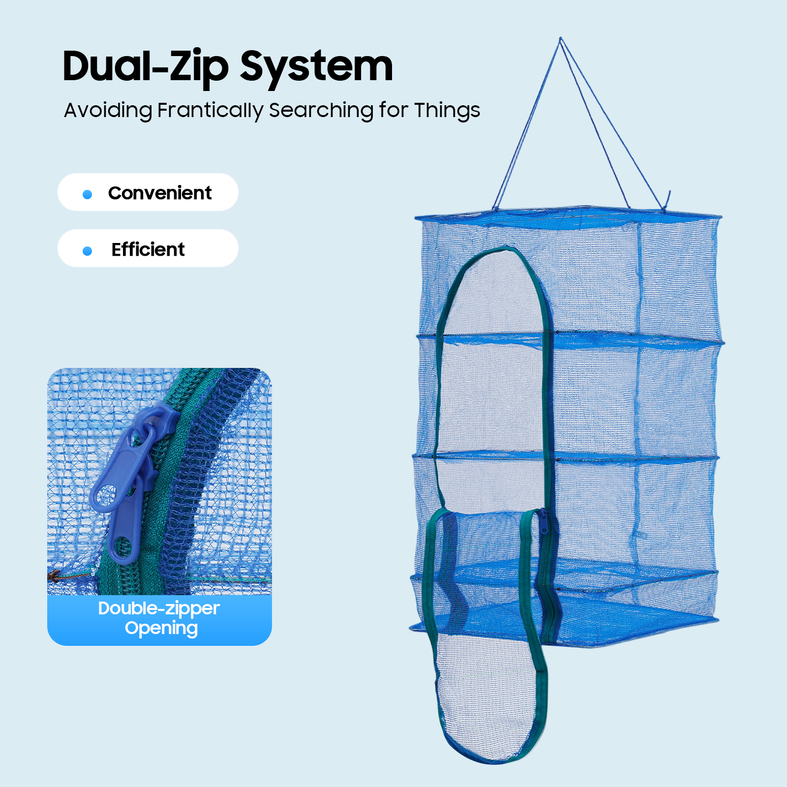 4-Tier Hanging Drying Net Rack - Food Storage Net 评论和价格