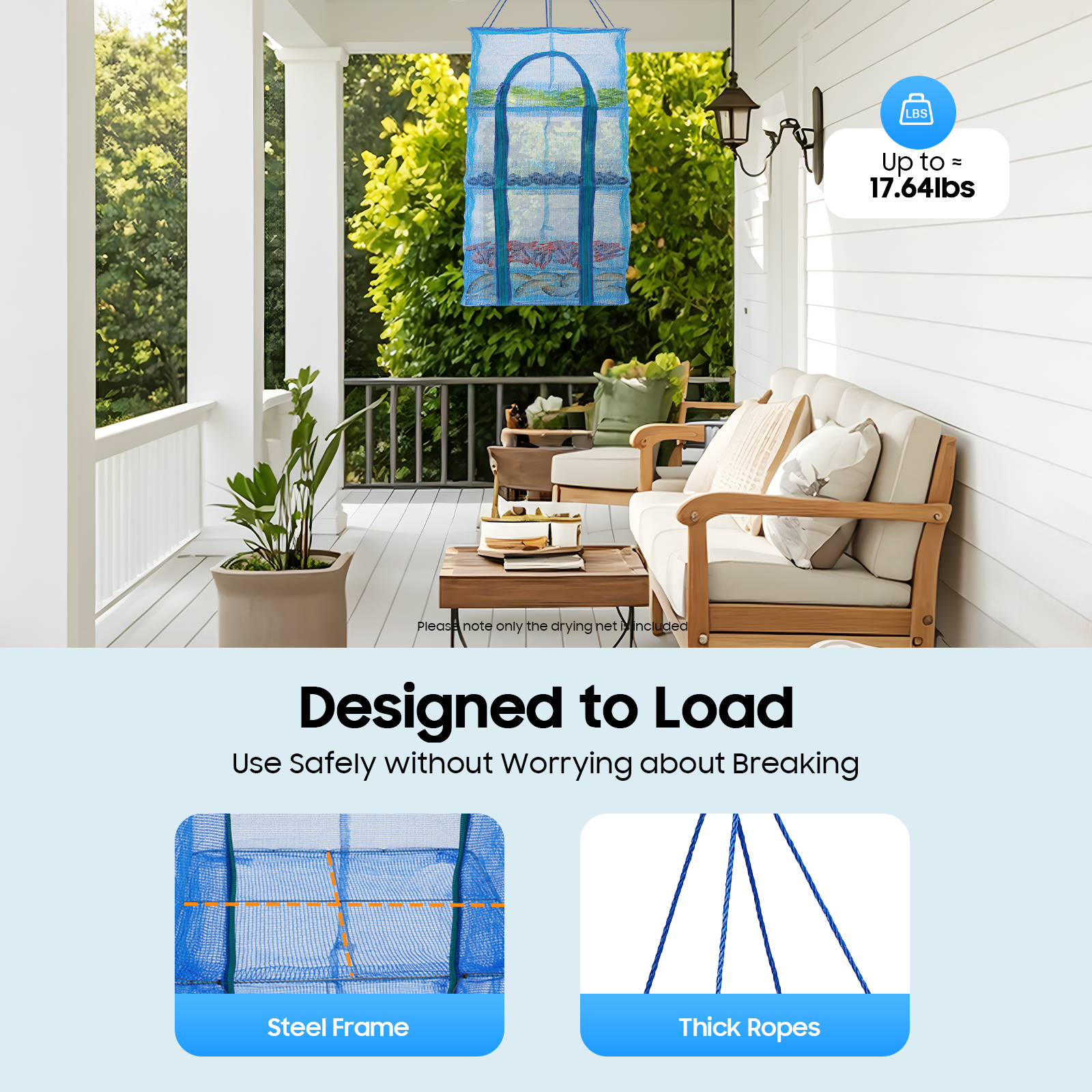 4-Tier Hanging Drying Net Rack - Food Storage Net 评论和价格