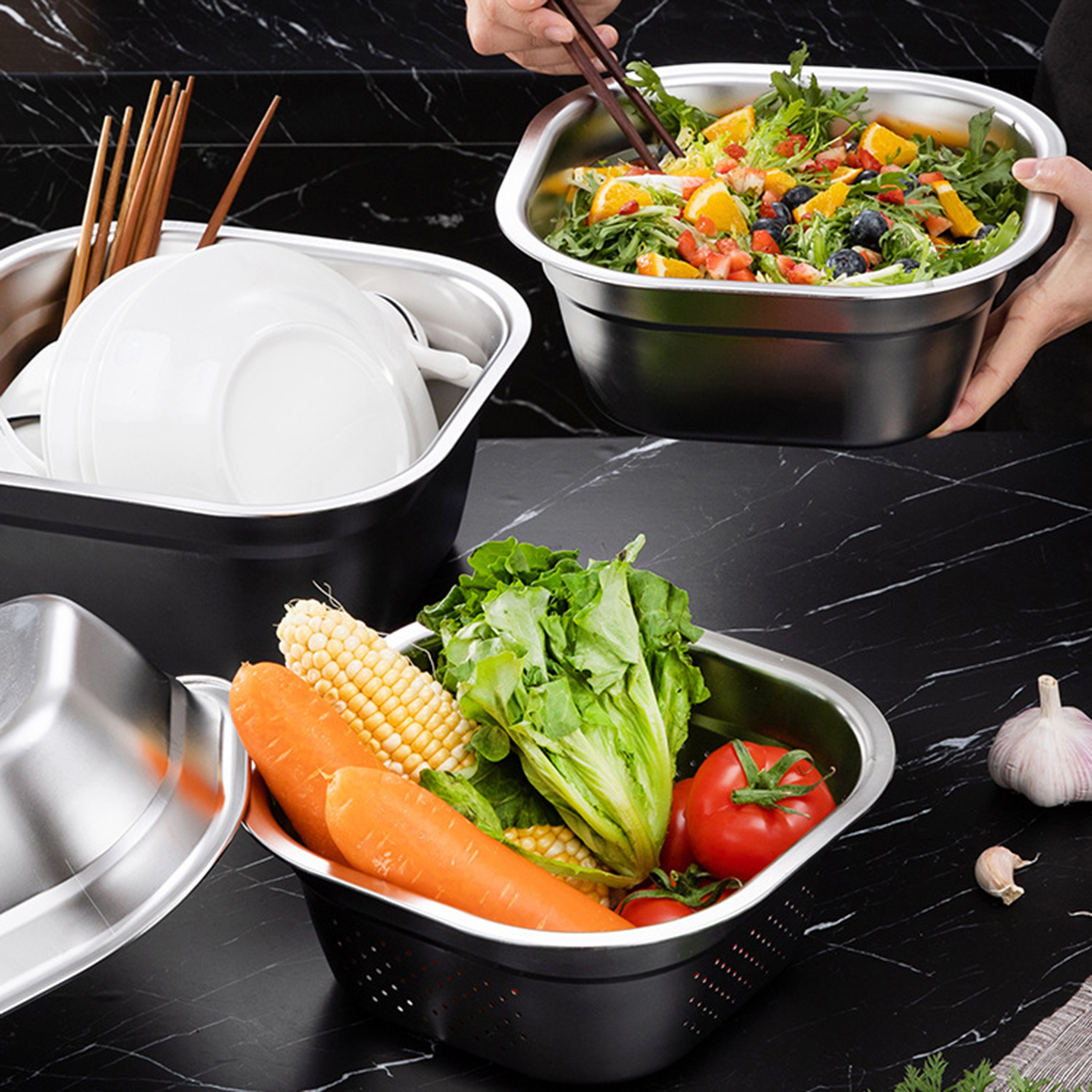 Stainless Steel Square Basin V - Food Storage Unit 评论和价格