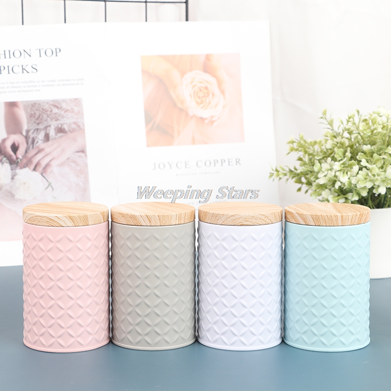 Cylindrical Wood Grain Cover T - Xmas Food Storage Containers 评论和价格