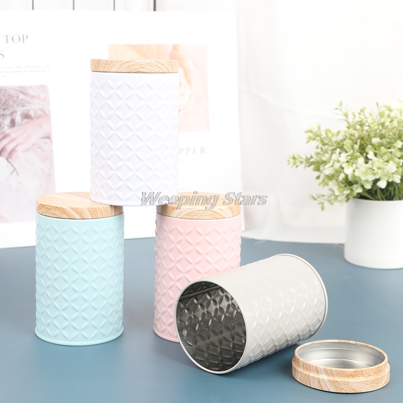 Cylindrical Wood Grain Cover T - Xmas Food Storage Containers 评论和价格