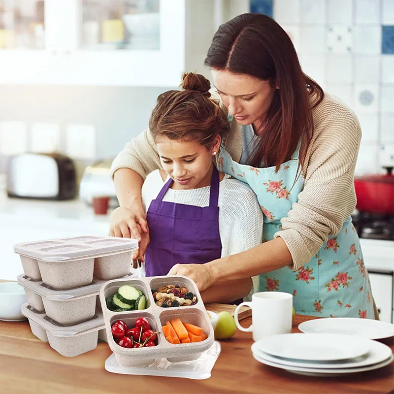 4 Grids Food Storage Box Porta - Food Storage And Preservation 评论和价格