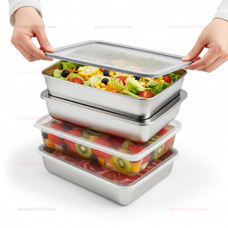 Plate Stainless Steel Food Con - Food Storage Organizer 评论和价格