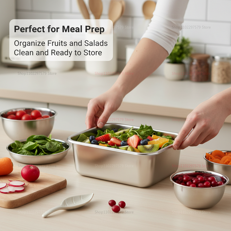 Plate Stainless Steel Food Con - Food Storage Organizer 评论和价格