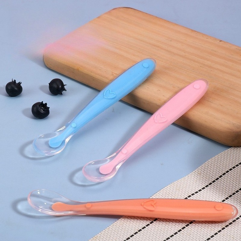 Baby Soft Silicone Spoon with  - Food Storage And Temperature 评论和价格
