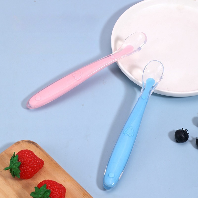 Baby Soft Silicone Spoon with  - Food Storage And Temperature 评论和价格