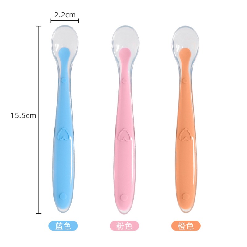 Baby Soft Silicone Spoon with  - Food Storage And Temperature 评论和价格